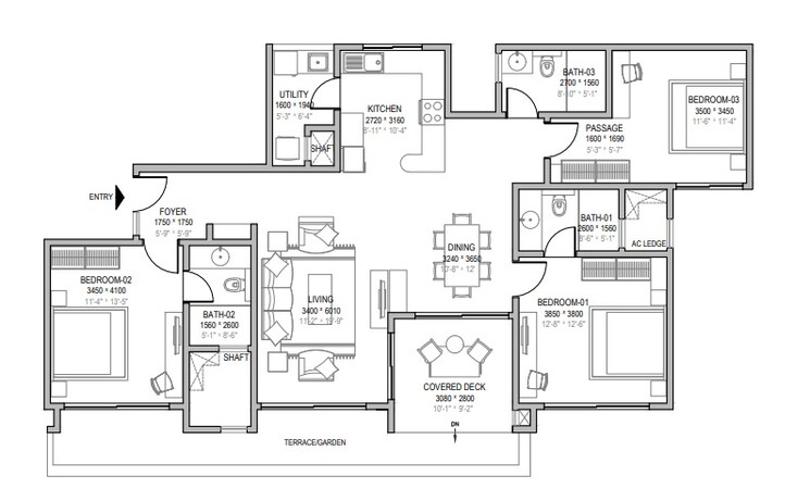 Other, sobha-windsor 3 Bedroom 1550 Sq.Ft. Apartment In Whitefield Bangalore 8761469