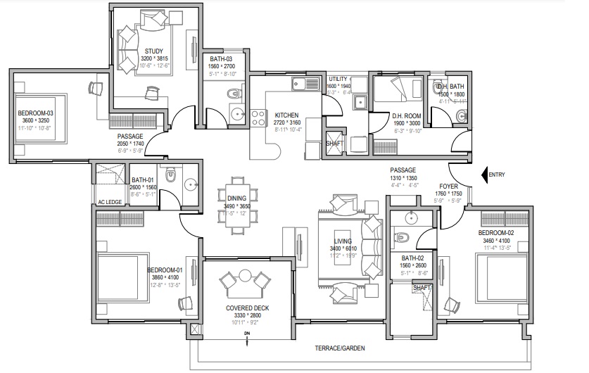 Sobha Windsor in Whitefield, Bangalore @ 1.59 Cr - Floor Plans ...