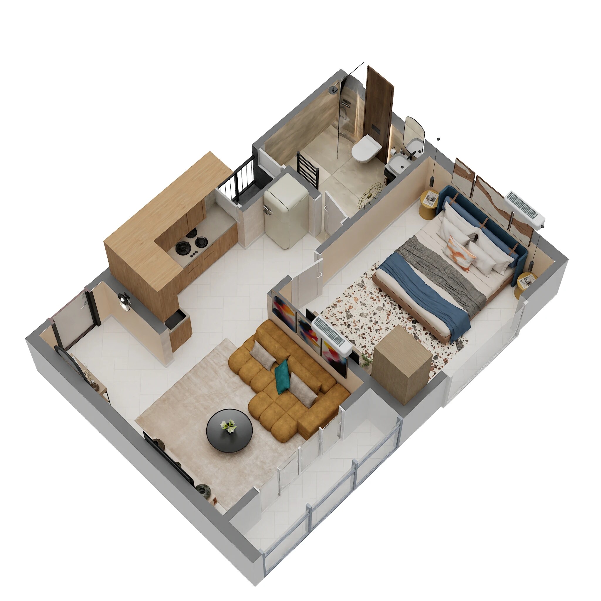1 BHK 478 Sq. Ft. Apartment