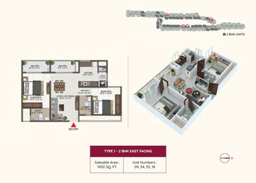  2 BHK Apartment at Sowparnika Euphoria, Whitefield – for Sale