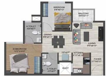  2 BHK Apartment at Sowparnika Flamenco, Sarjapur Road – for Rent