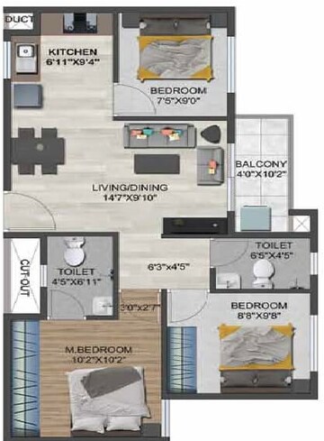  3 BHK Apartment at Sowparnika Flamenco, Sarjapur – for Rent