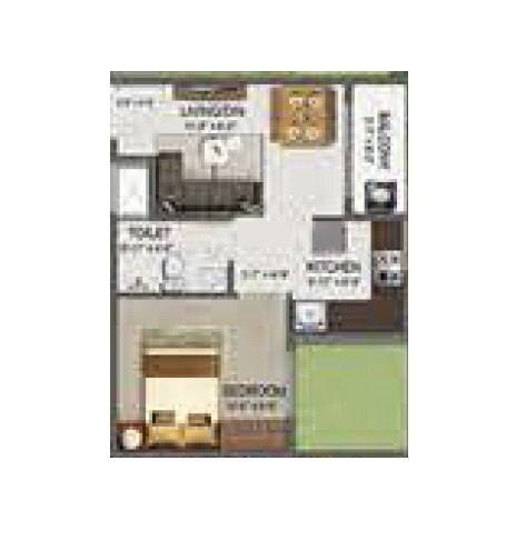  1 BHK Apartment at Sowparnika Indradhanush, Hoskote – for Rent