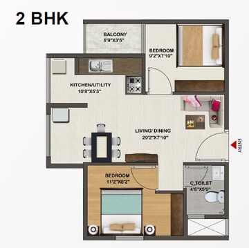  2 BHK Apartment at Sowparnika Indraprastha, Whitefield – for Sale