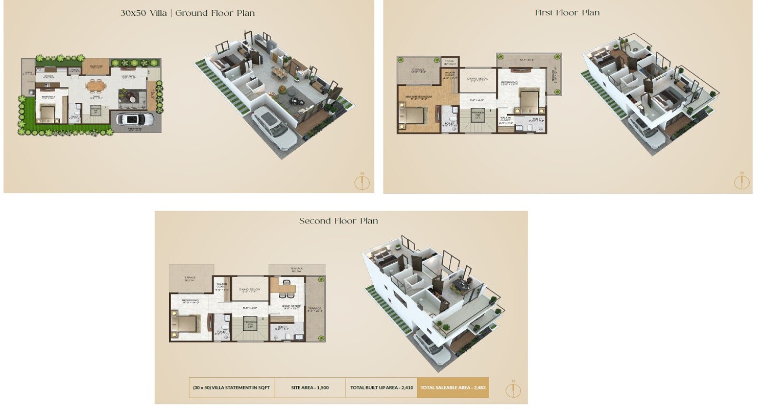 5 BHK 2483 Sq. Ft. Villa