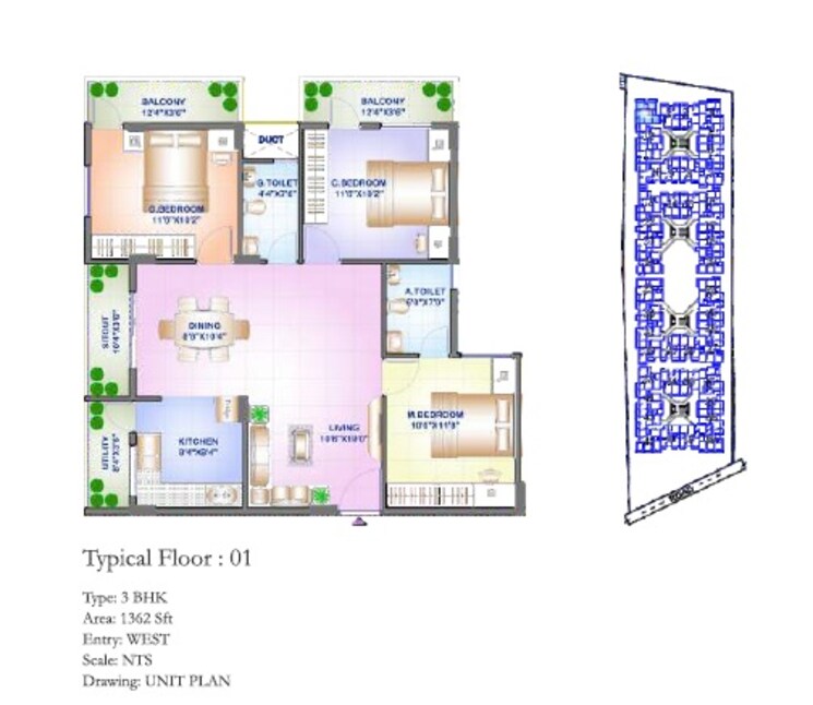 Other, sowparnika-sanvi-phase-ii 3 Bedroom 1362 Sq.Ft. Apartment In Whitefield Bangalore 8901318