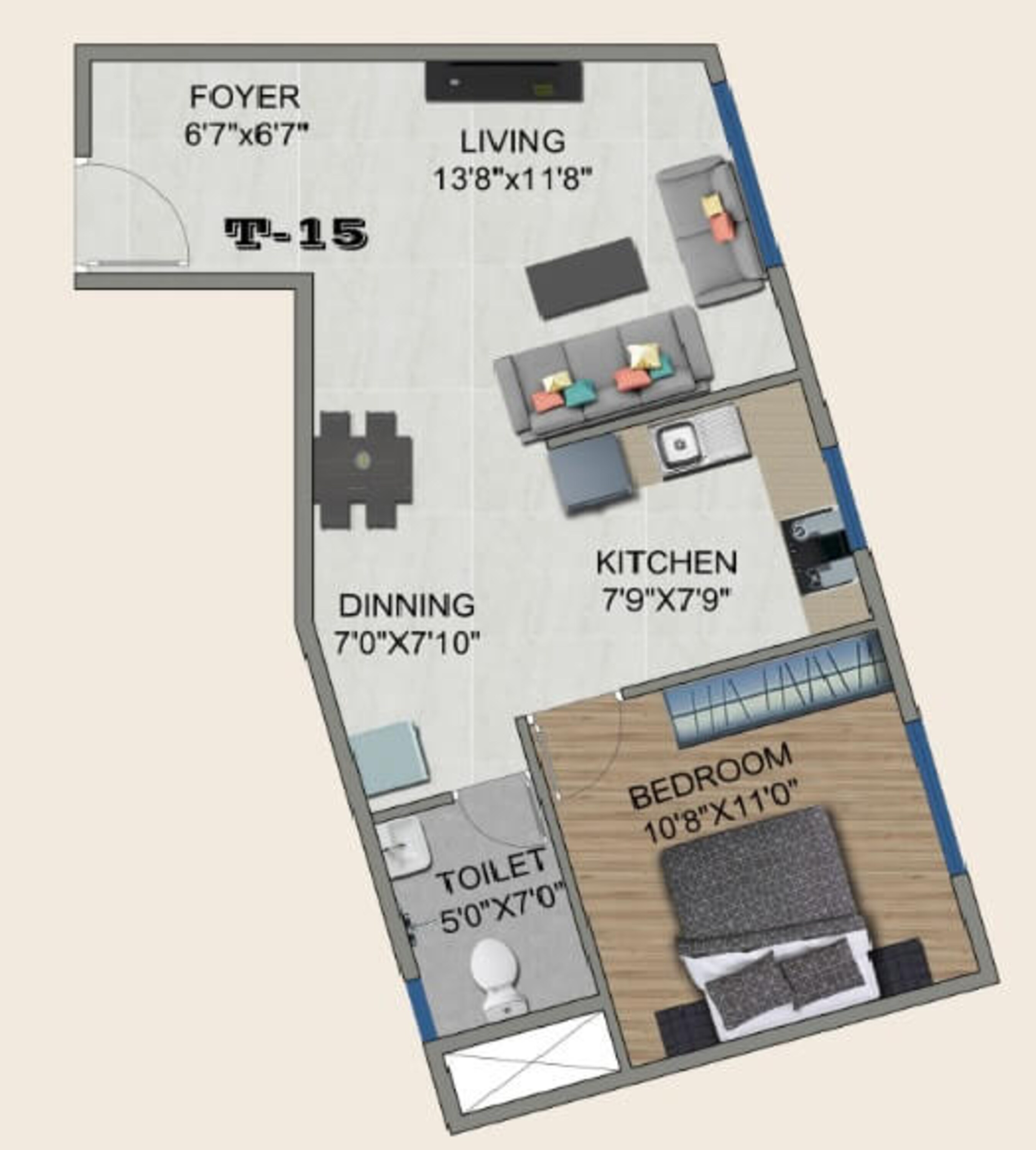 sowparnika the columns apartment 1bhk 744sqft 1