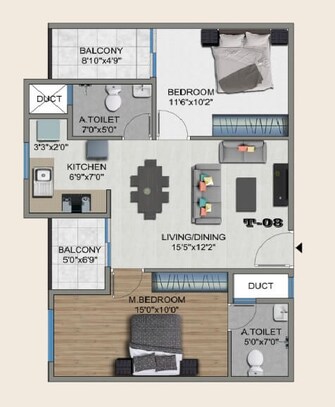 2 BHK Apartment For Resale in Sowparnika The Columns Whitefield Bangalore  8108663