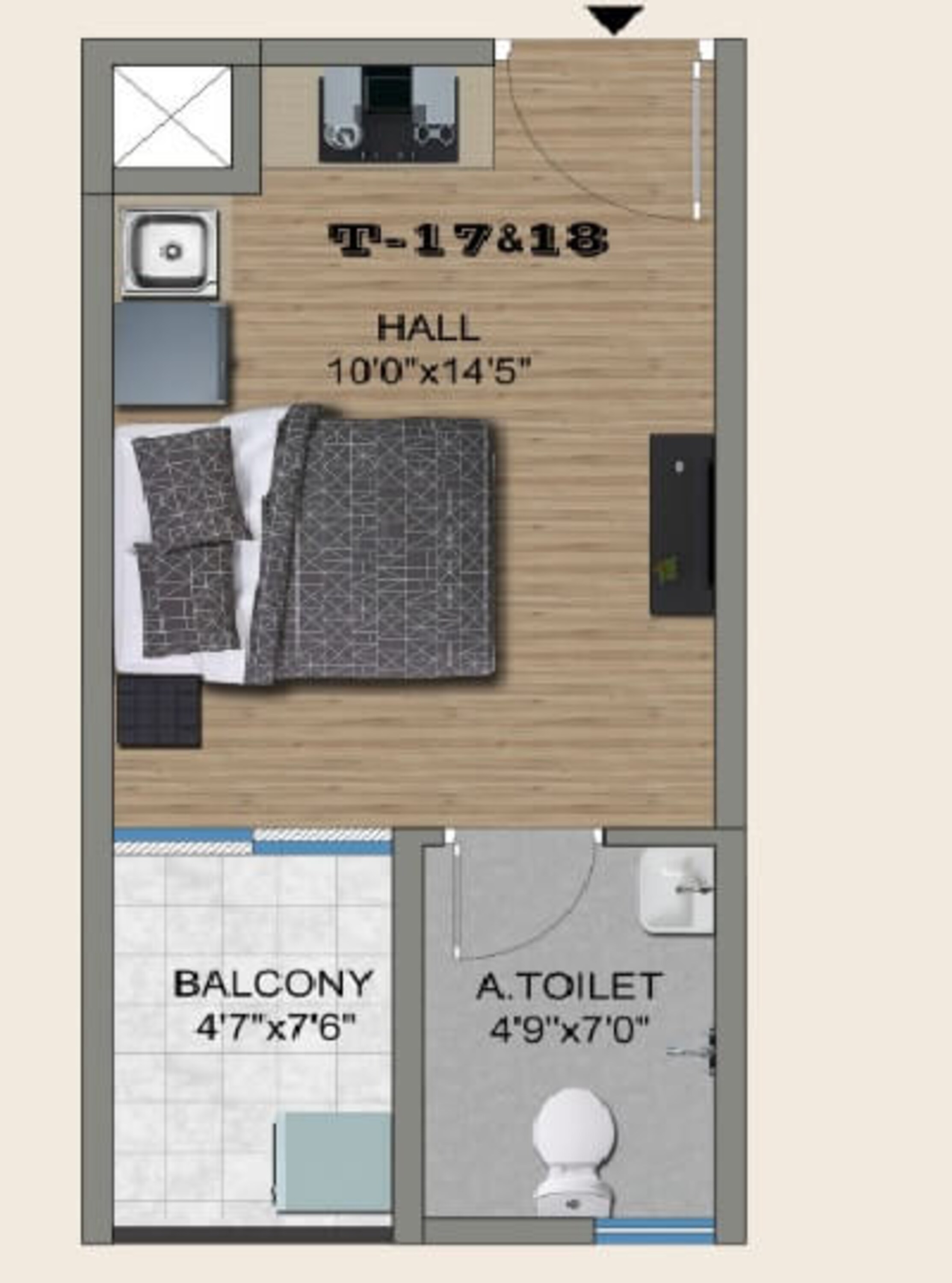 sowparnika the columns studio 330sqft 1