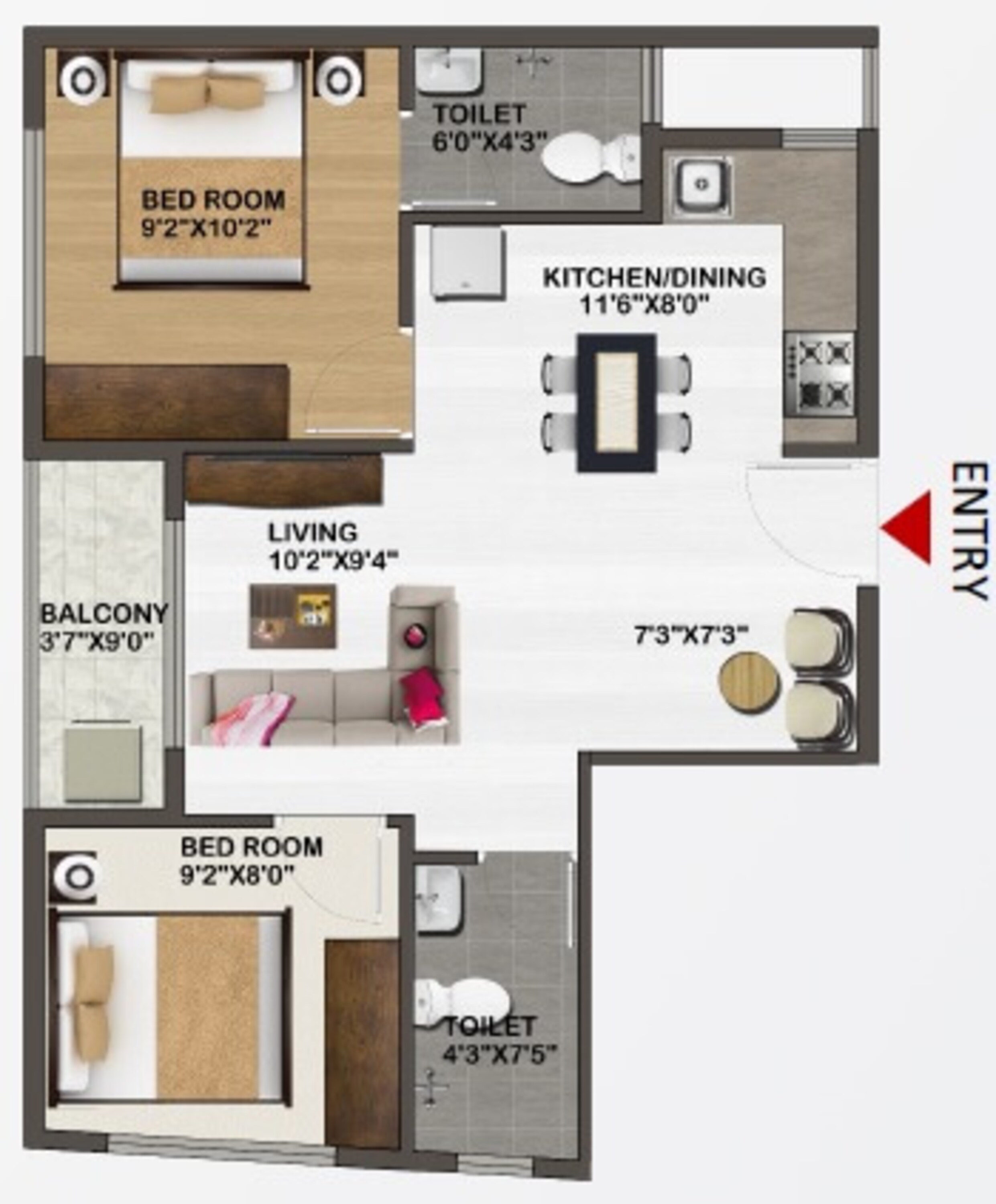 sowparnika unnathi apartment 2bhk 765sqft 1