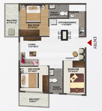 3 BHK Apartment For Resale in Sowparnika Unnathi Attibele Bangalore  7736500