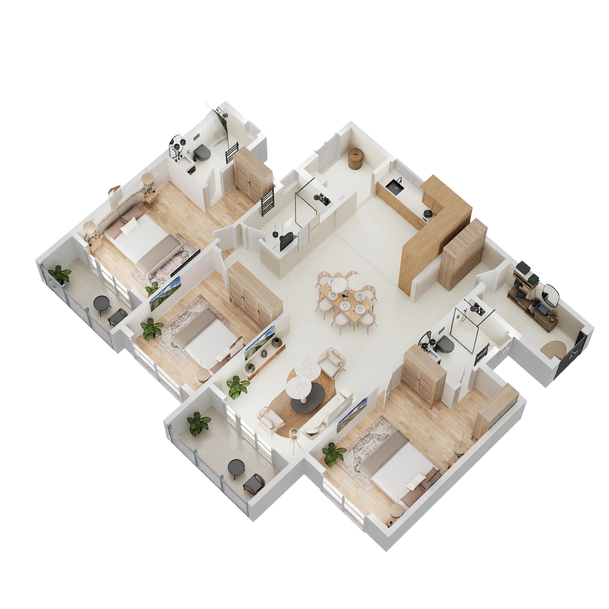 Floor plan of 3 BHK 1740 Sq. Ft. Apartment in Spectra Parijatha, Bangalore