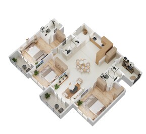 3 BHK 1740 Sq. Ft. Apartment in Spectra Parijatha