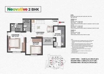 2 BHK Apartment For Resale in Shriram WYT Field Phase 2 Bendiganahalli Bangalore  8134135