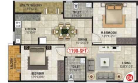 sri balaji emerald apartment 2 bhk 1190sqft 20215402235433