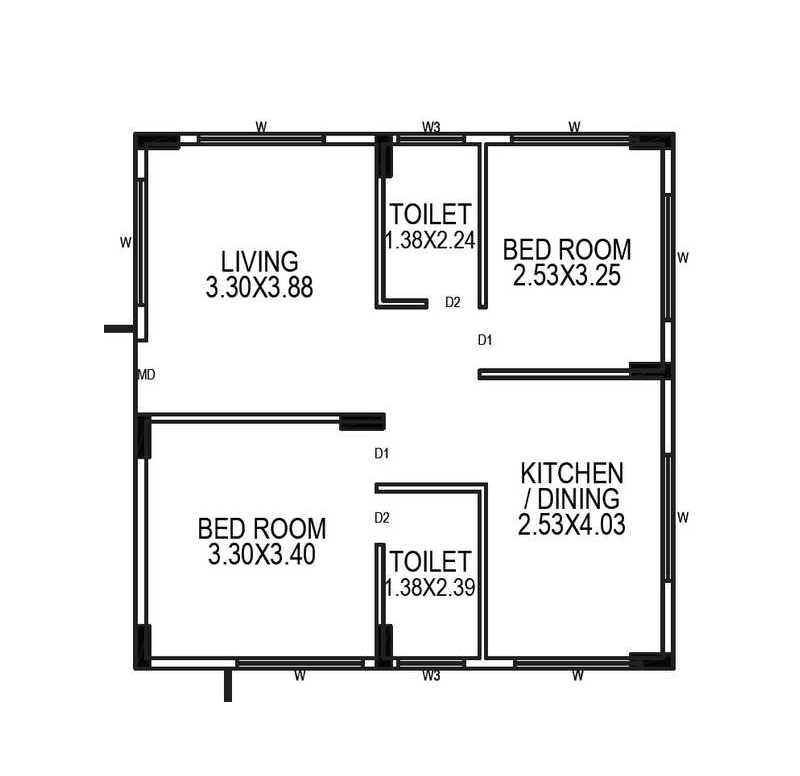 Sri Balaji Green Woods 2 BHK Layout