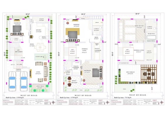 Floor plan of 4 BHK 3800 Sq. Ft. Villa in Sri Balaji Urban Retreat, Bangalore