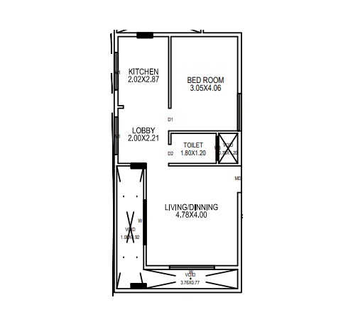 1 BHK 635 Sq. Ft. Apartment in Sri Balaji Vaibhav