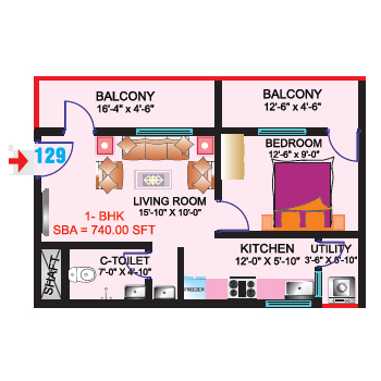 sri mitra symphony apartment 1bhk 740sqft 1