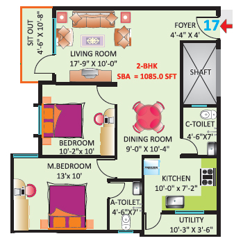 sri mitra symphony apartment 2bhk 1085sqft 1