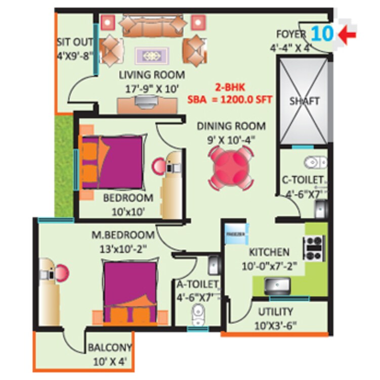 sri mitra symphony apartment 2bhk 1200sqft 1