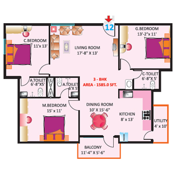 sri mitra symphony apartment 3bhk 1585sqft 1