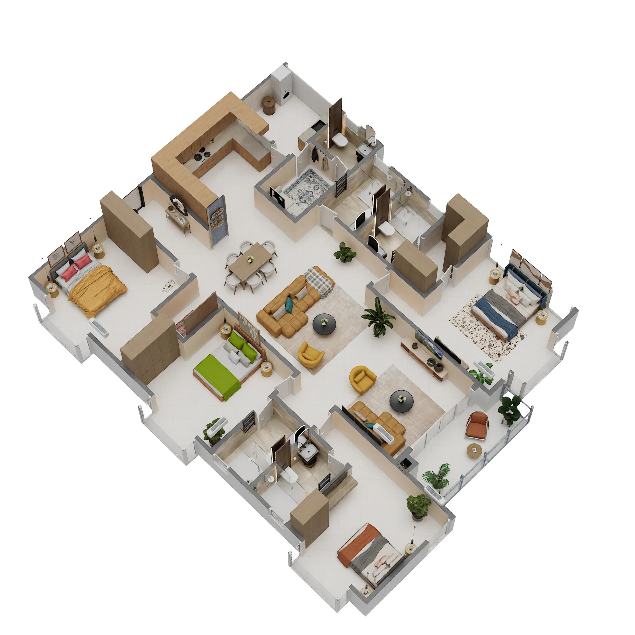 4 BHK 2950 Sq. Ft. Apartment
