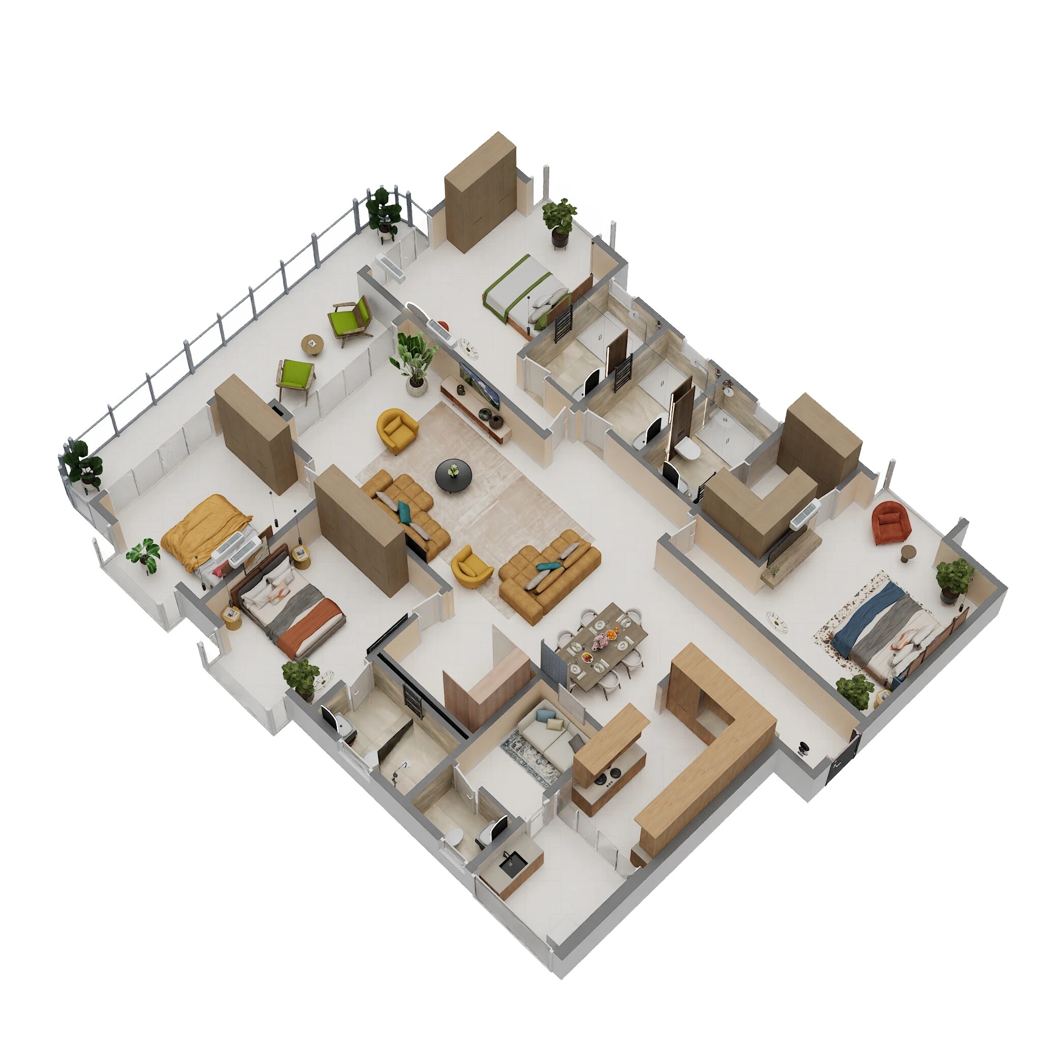 4 BHK 3050 Sq. Ft. Apartment