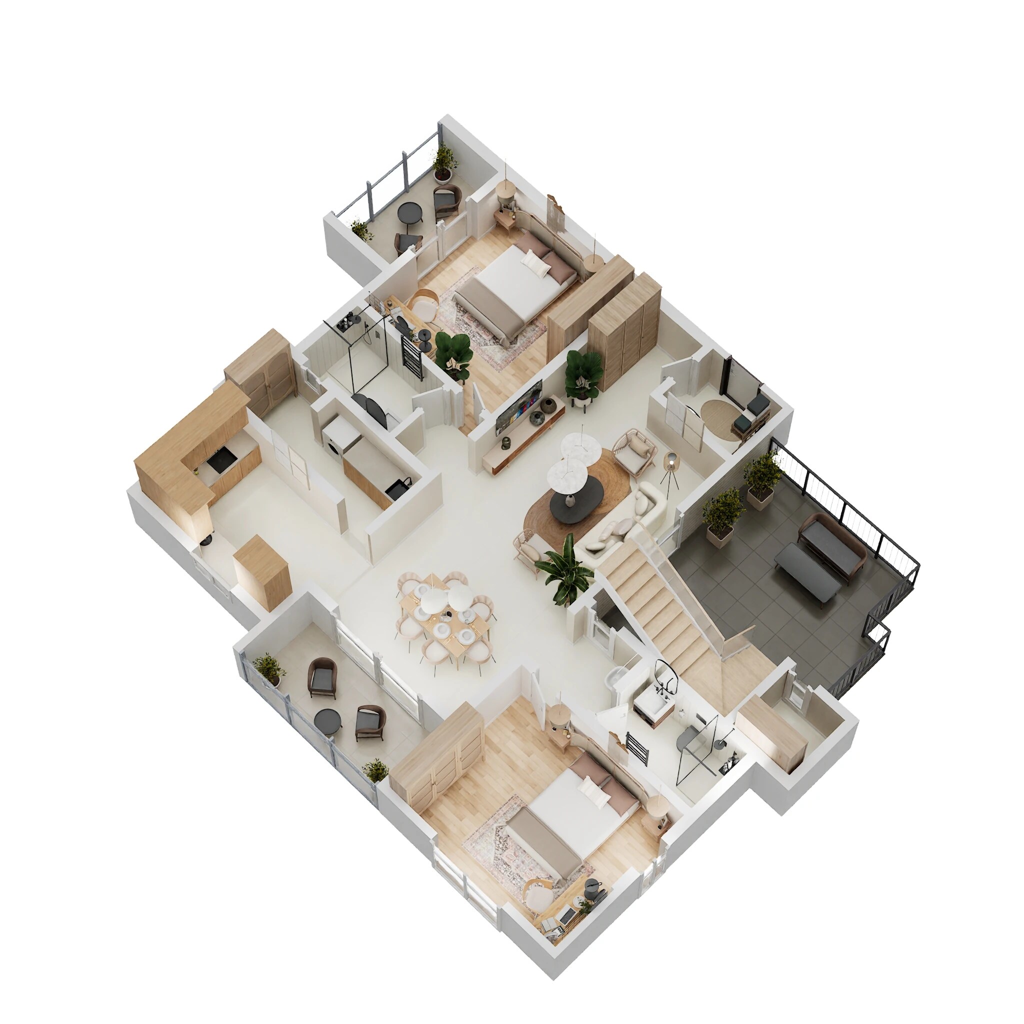 Floor plan of 2 BHK 1491 Sq. Ft. Apartment in Sri Sumeru Harivishram, Bangalore