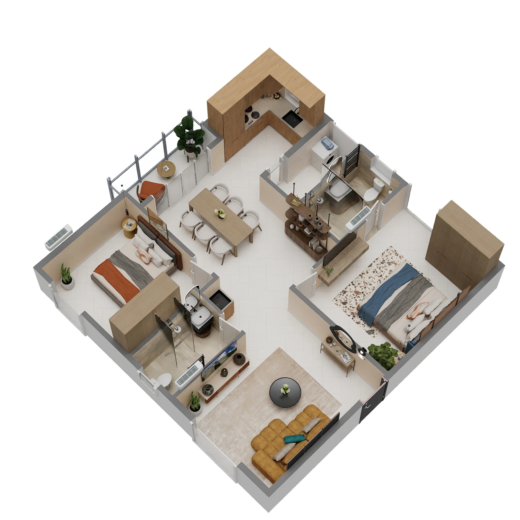 2 BHK 1115 Sq. Ft. Apartment