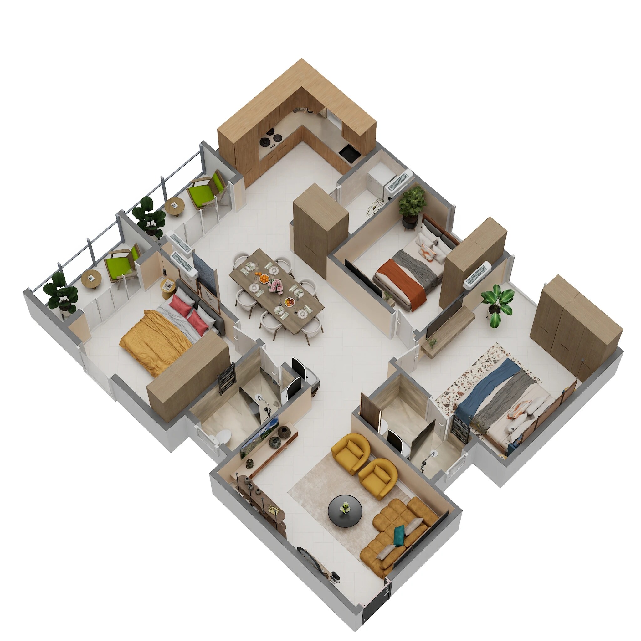 3 BHK 1475 Sq. Ft. Apartment