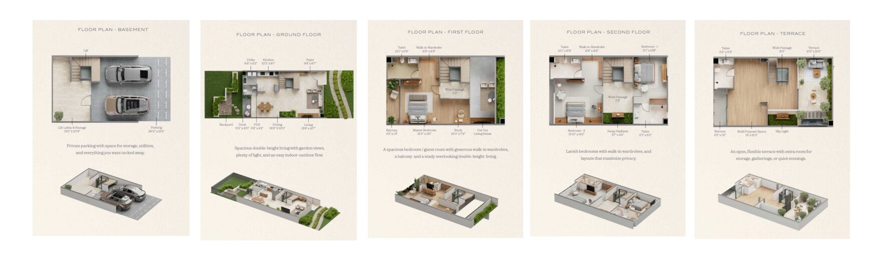 Floor plan of 4 BHK 3100 Sq. Ft. Villa in SRK The Roots, Bangalore