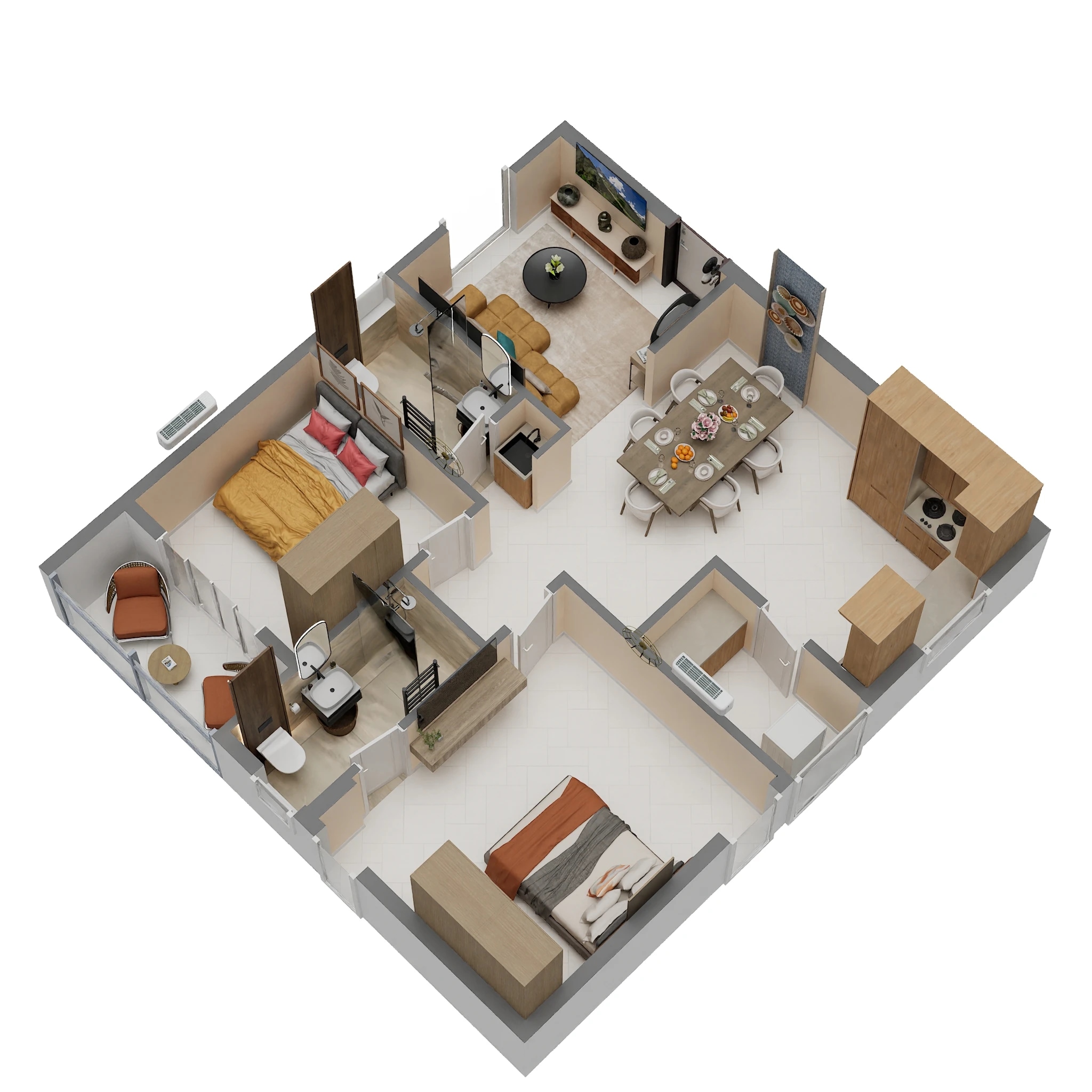 2 BHK 1045 Sq. Ft. Apartment