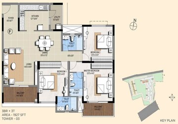  3 BHK Apartment at Sterling Ascentia, Bellandur – for Rent