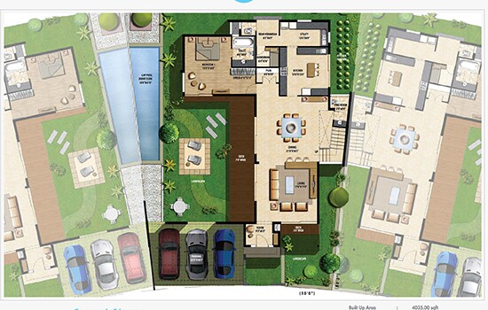 Floor plan of 3 BHK 4101 Sq. Ft. Villa in Sterling Villa Grande Phase 2, Bangalore