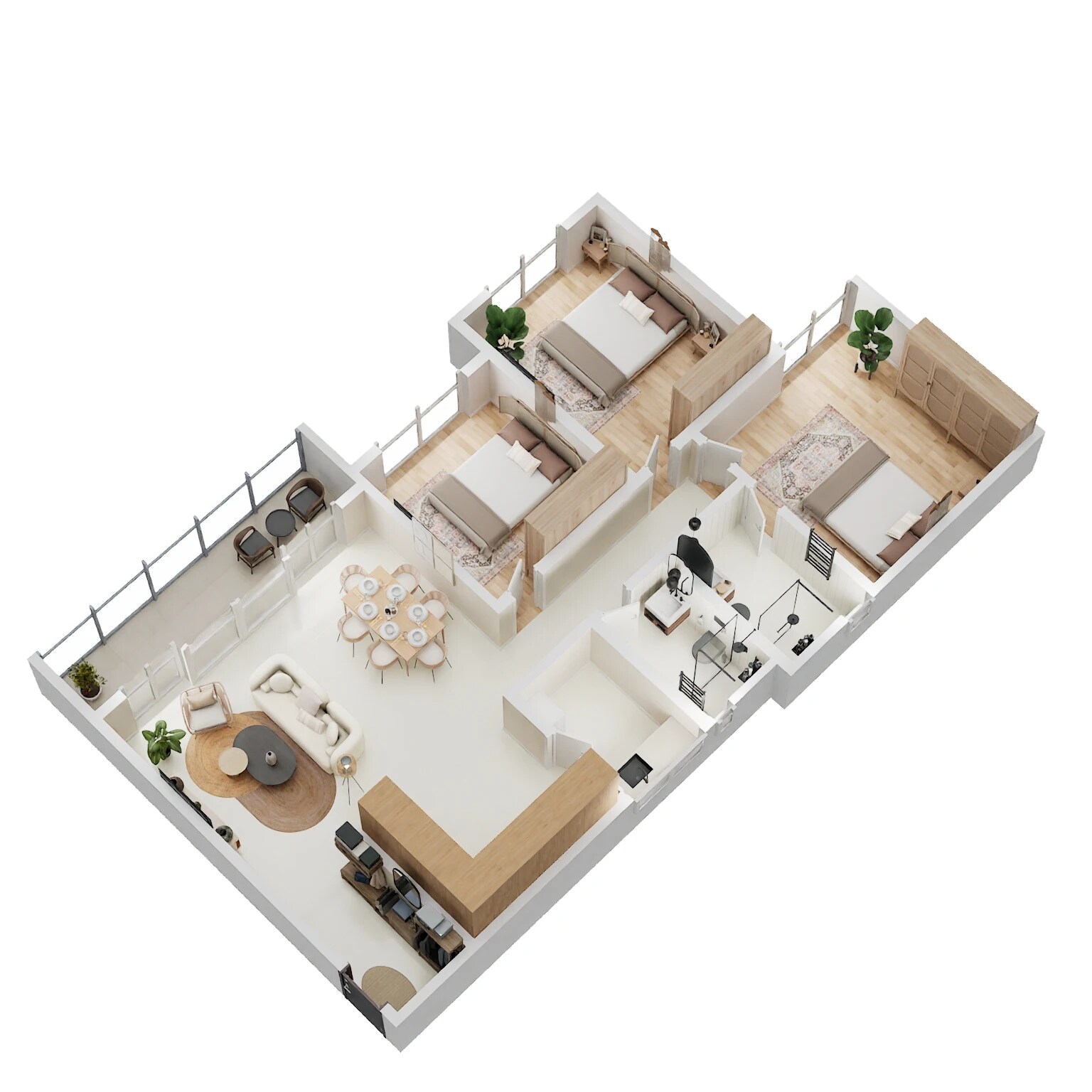 3 BHK 1735 Sq. Ft. Apartment