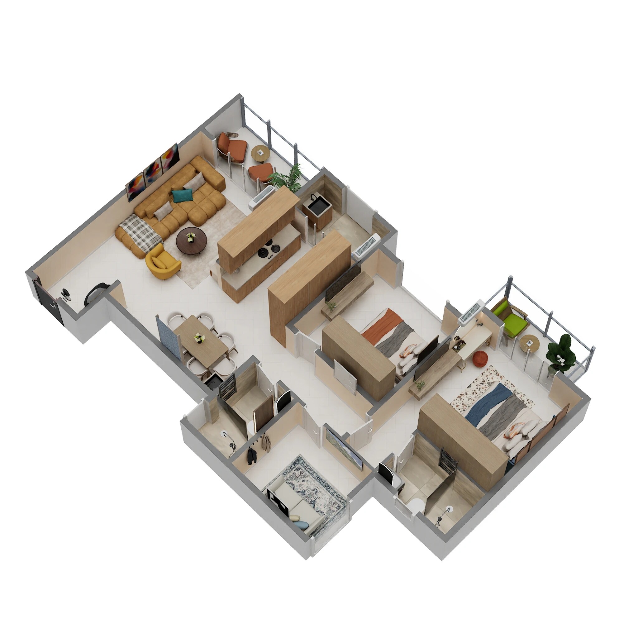 3 BHK 1490 Sq. Ft. Apartment