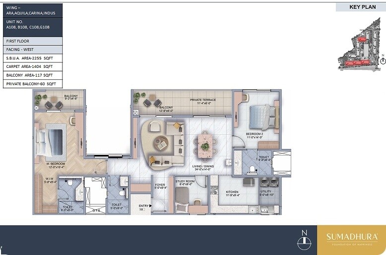 4 BHK 2255 Sq. Ft. Apartment