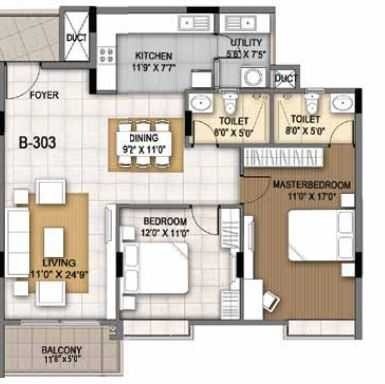 2 BHK 1340 Sq. Ft. Apartment
