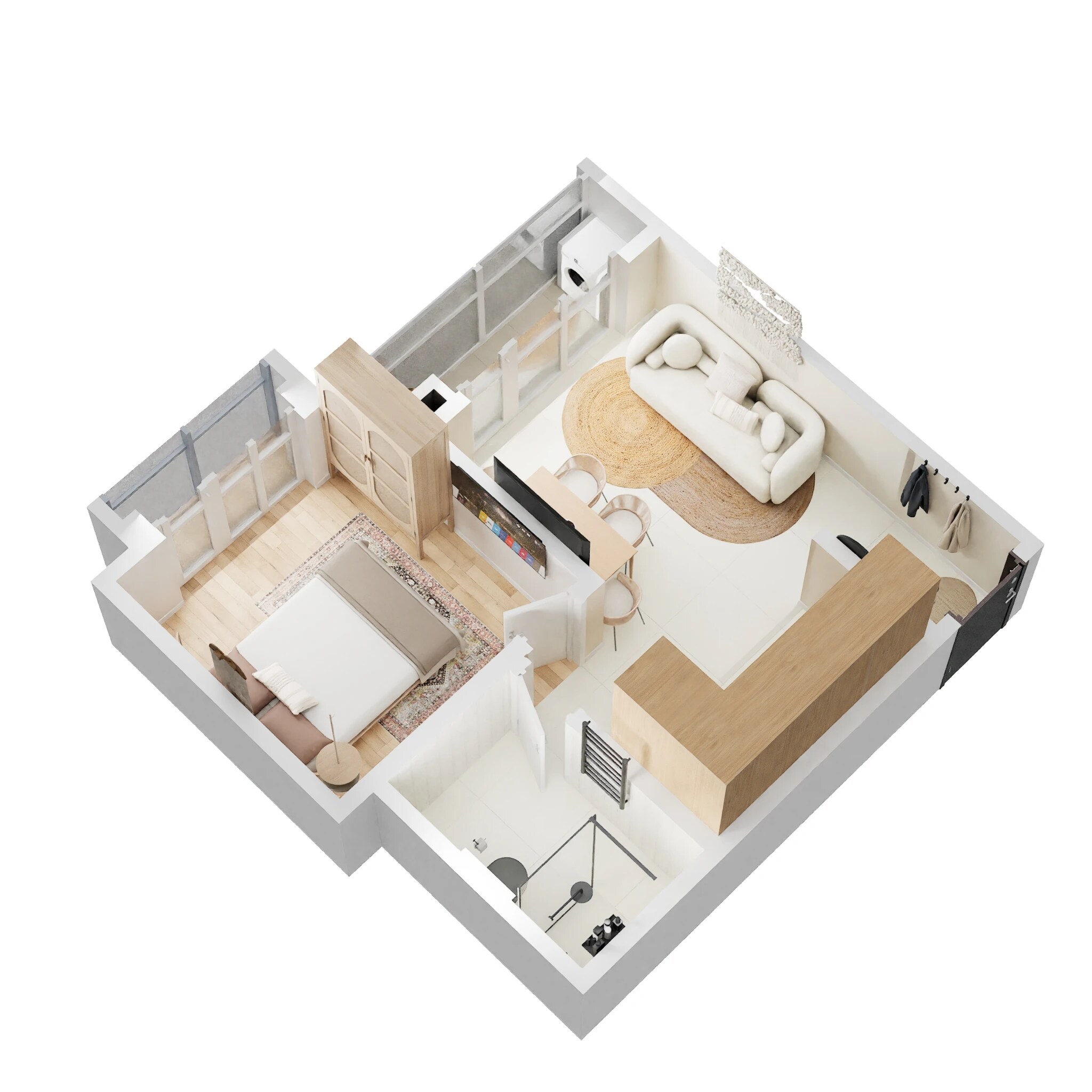 1 BHK 578 Sq. Ft. Apartment