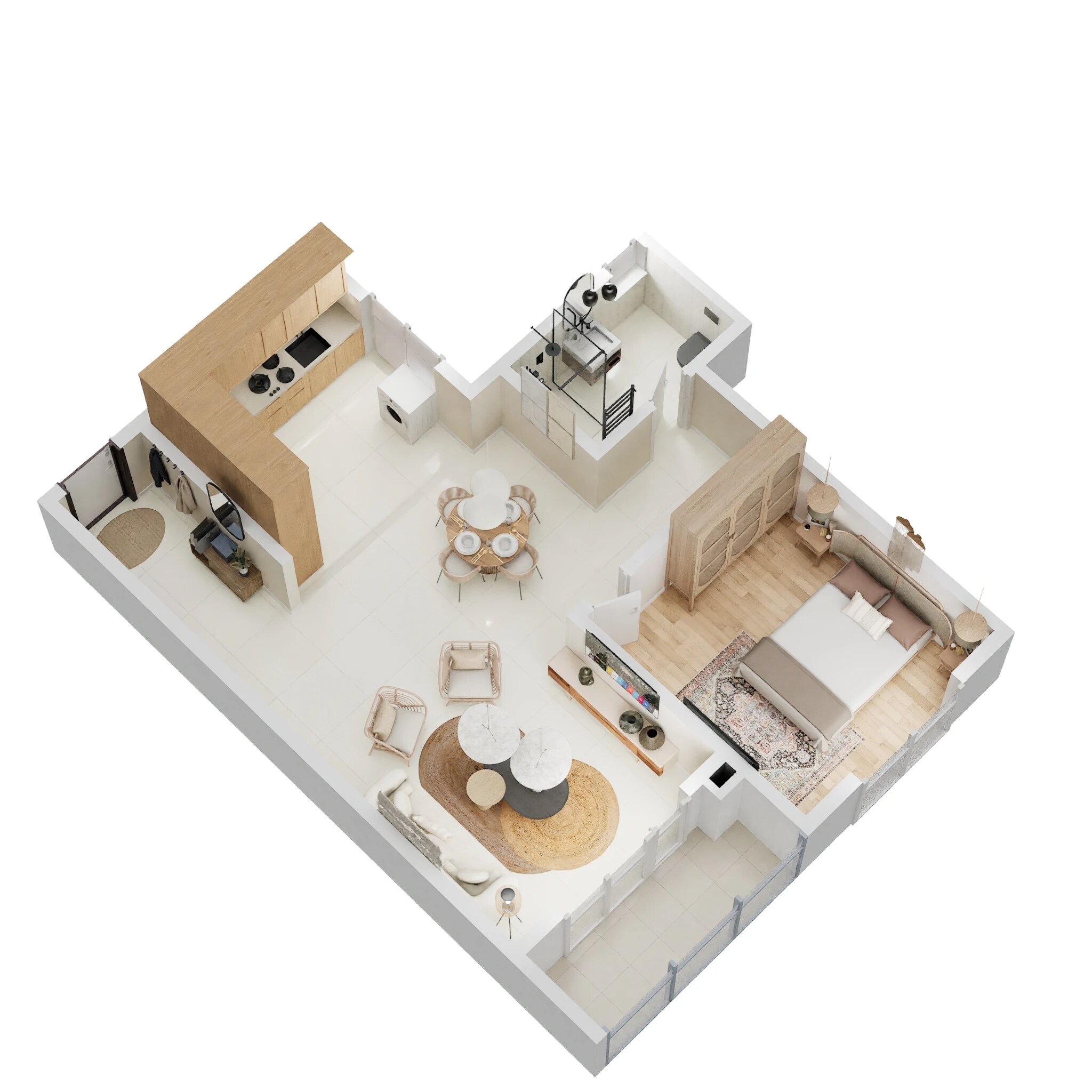 1 BHK 935 Sq. Ft. Apartment