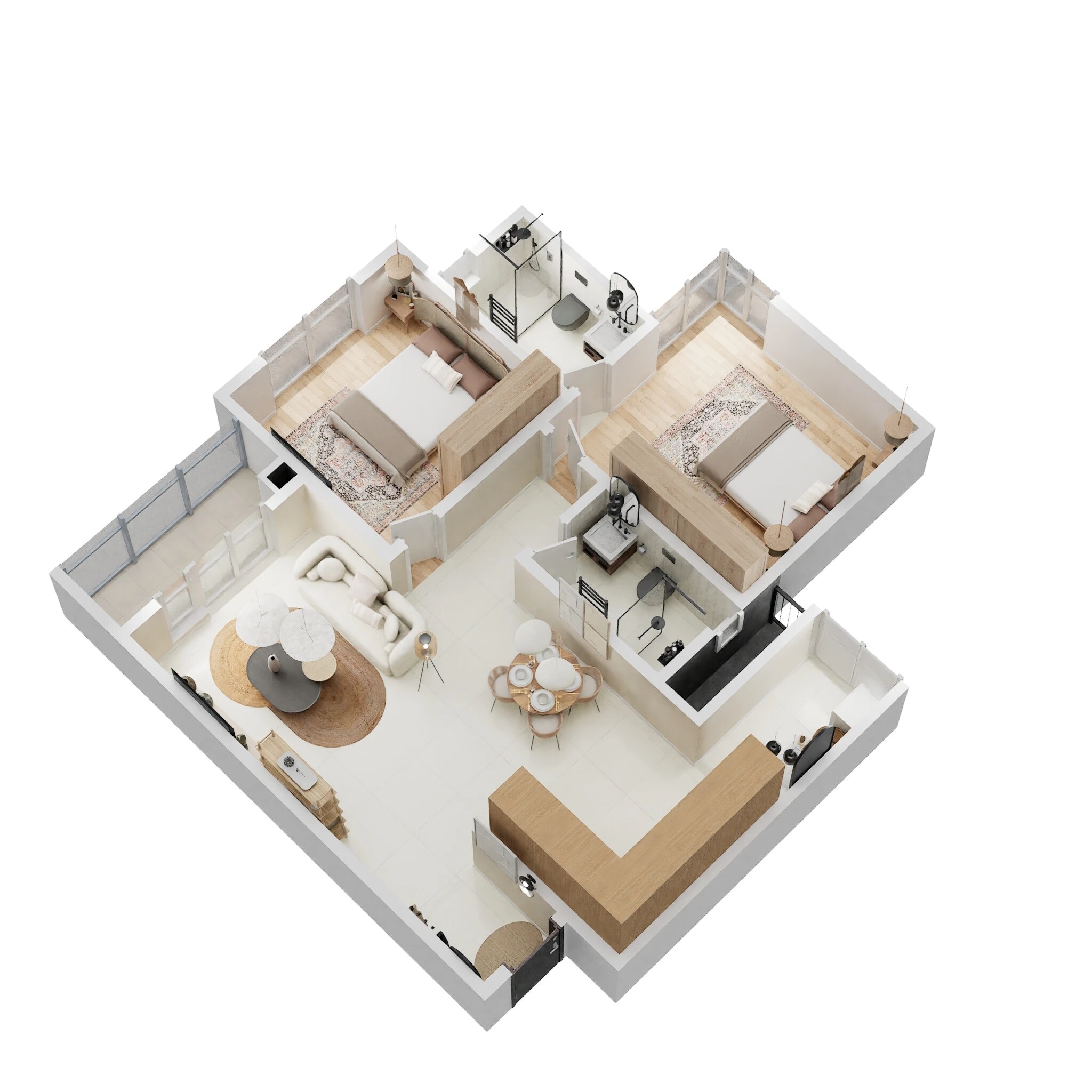 2 BHK 1248 Sq. Ft. Apartment