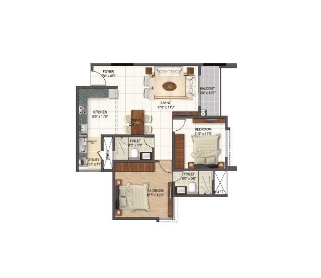  2 BHK Apartment at Sumadhura Folium, Whitefield – for Rent