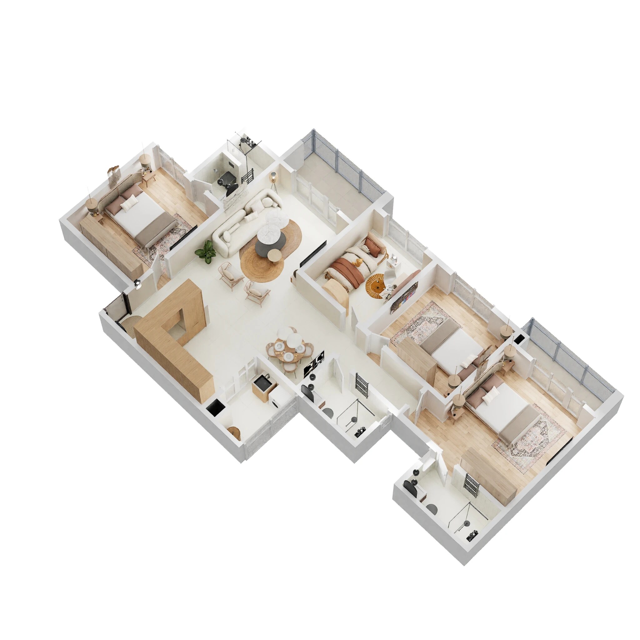 4 BHK 1930 Sq. Ft. Apartment