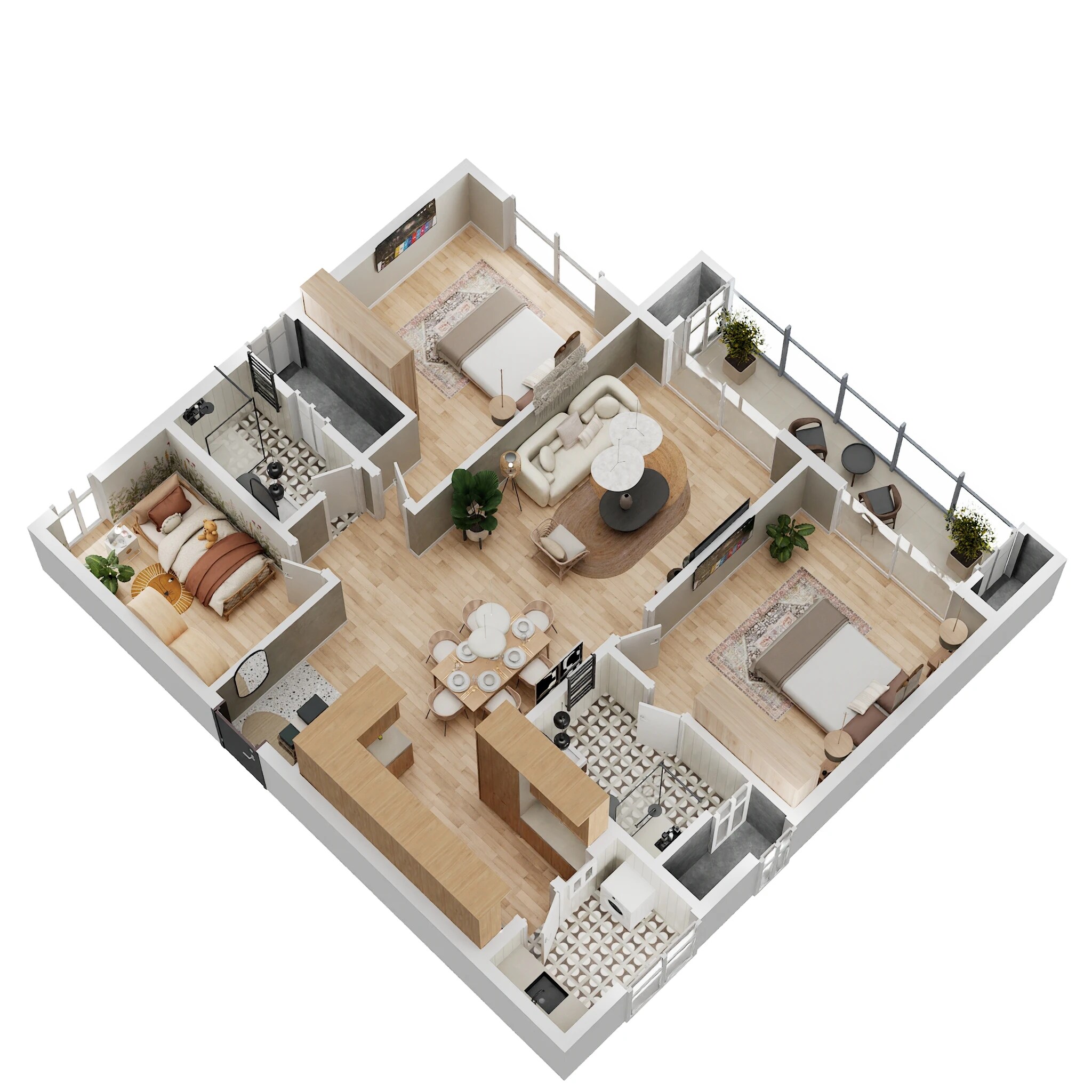 3 BHK 1625 Sq. Ft. Apartment