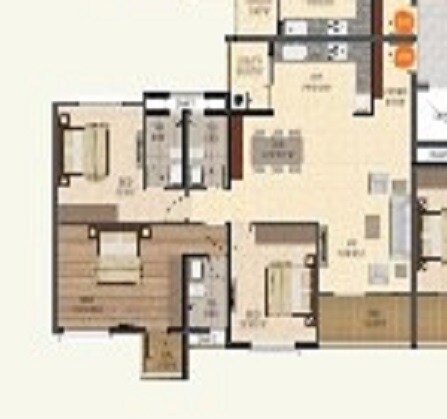 Floor plan of 2 BHK Apartment - 910 sq. ft. in Sumadhura Silver Ripples, Bangalore