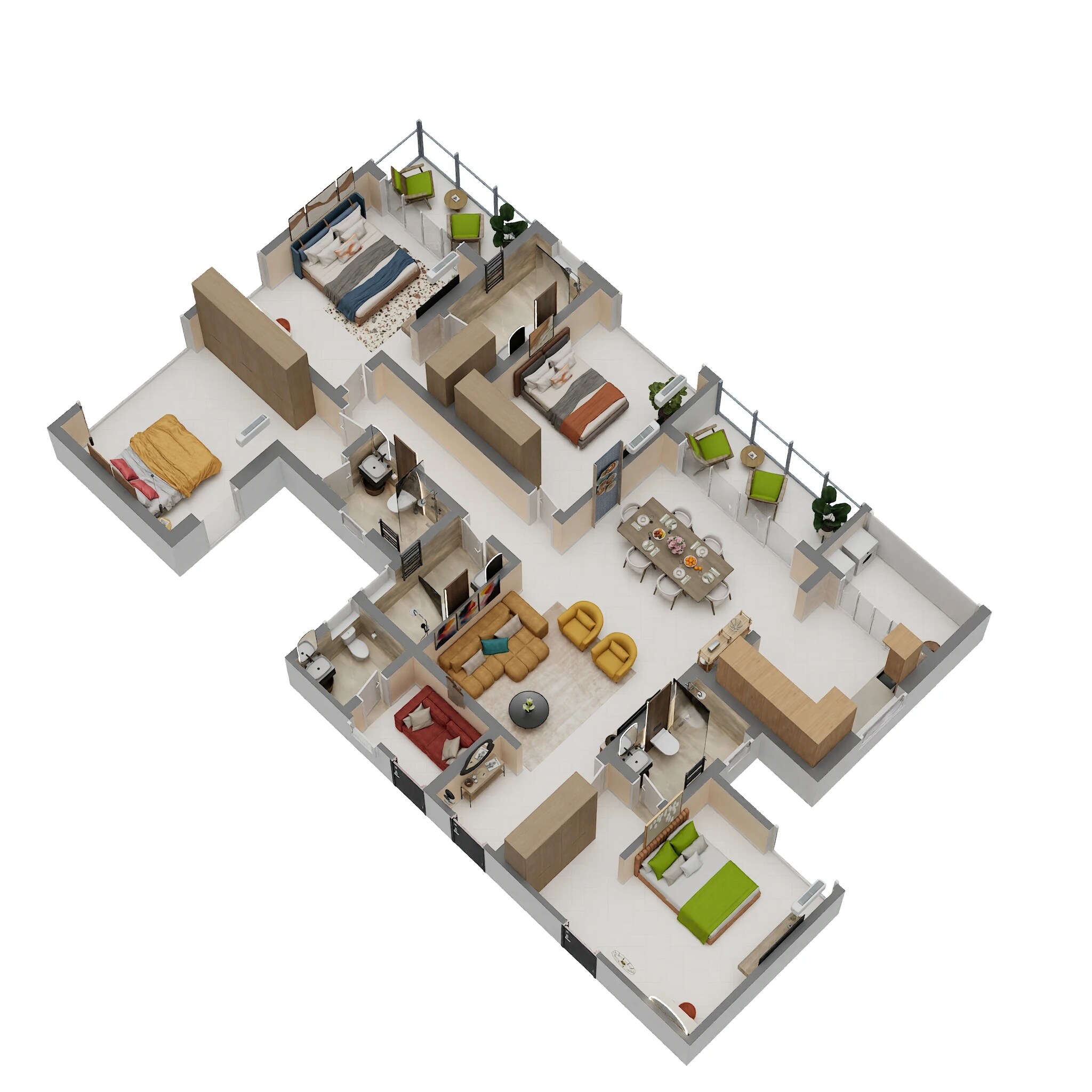 1 BHK 347 Sq. Ft. Apartment