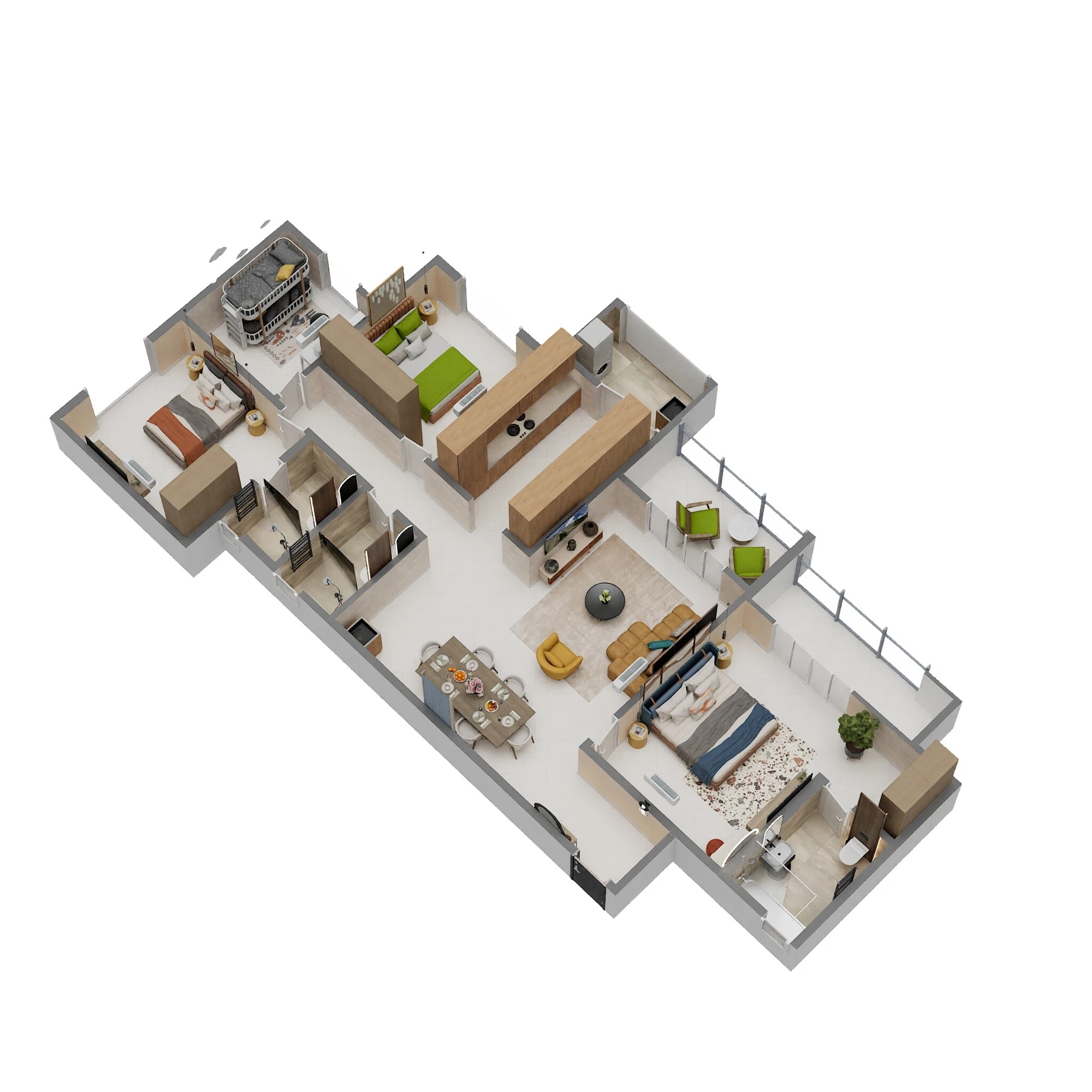 4 BHK 2110 Sq. Ft. Apartment