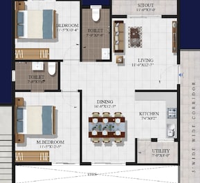 2 BHK 724 Sq. Ft. Apartment in Summit Ekaa