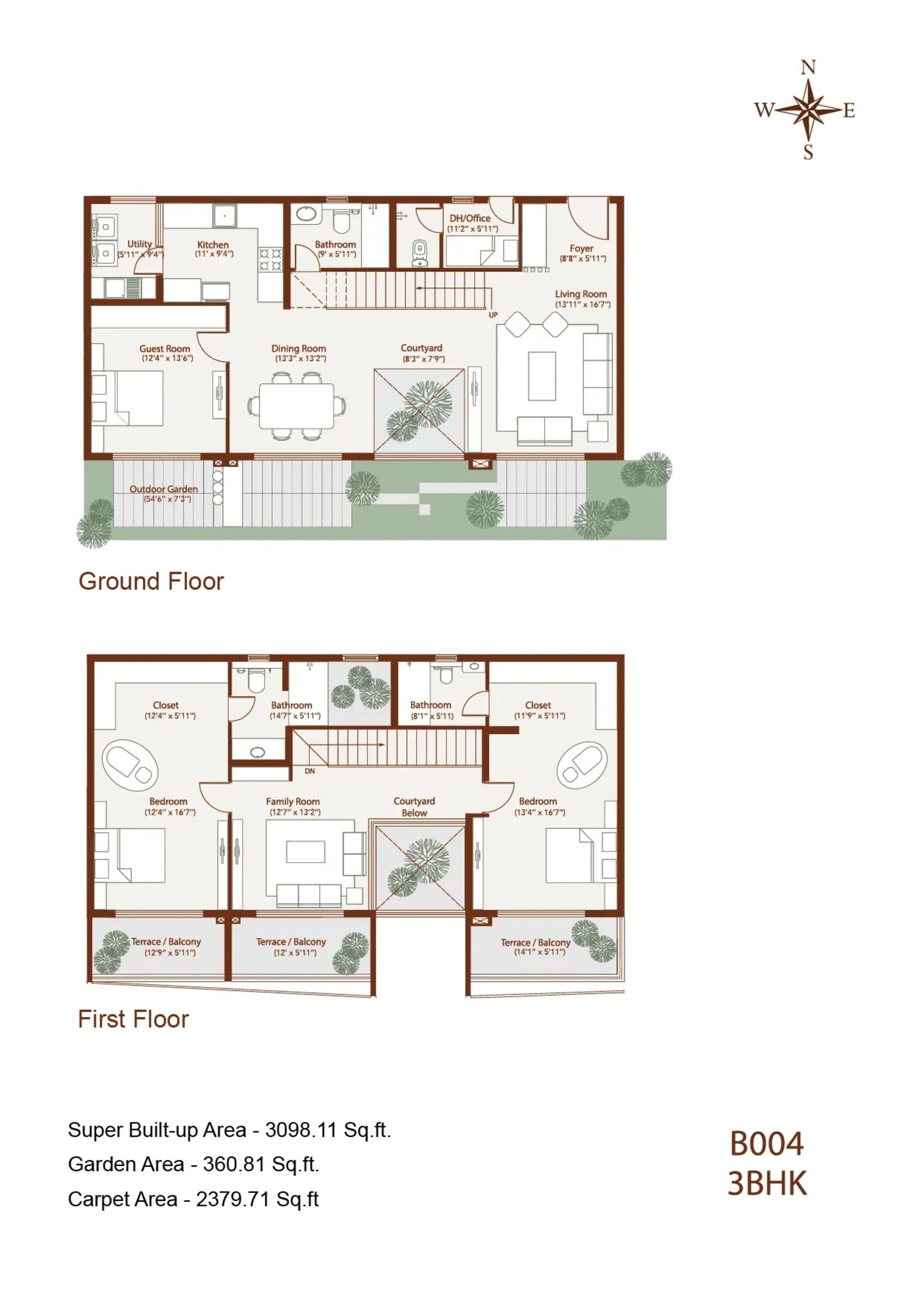 3 BHK 3098 Sq. Ft. Apartment in Sumo Echoes Of Eden